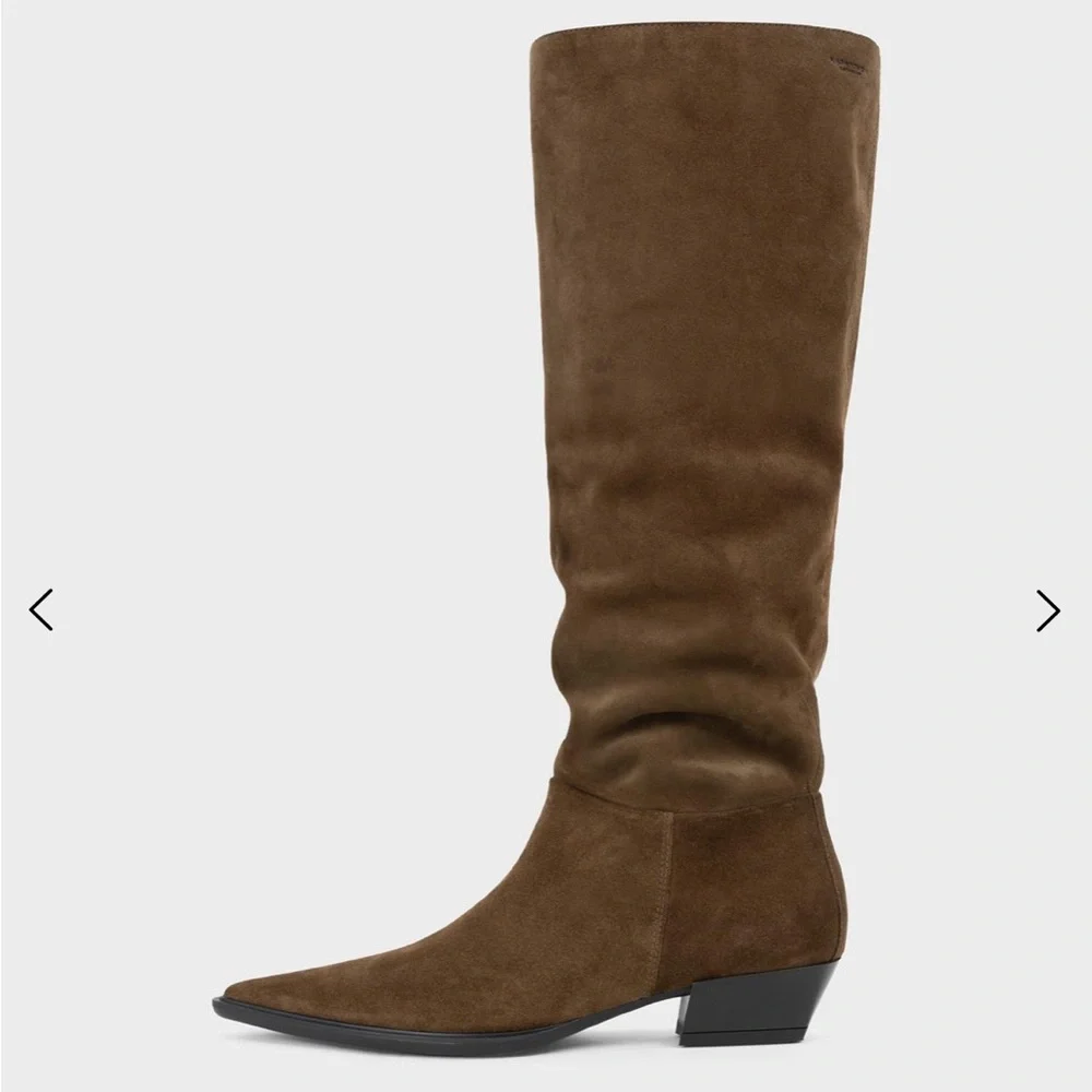 Cassie Tall Vagabond Slouch Boot in Mocha Brown - Picture 9 of 16